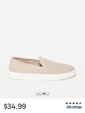 Old Navy Beige Canvas Slip-On Sneaker